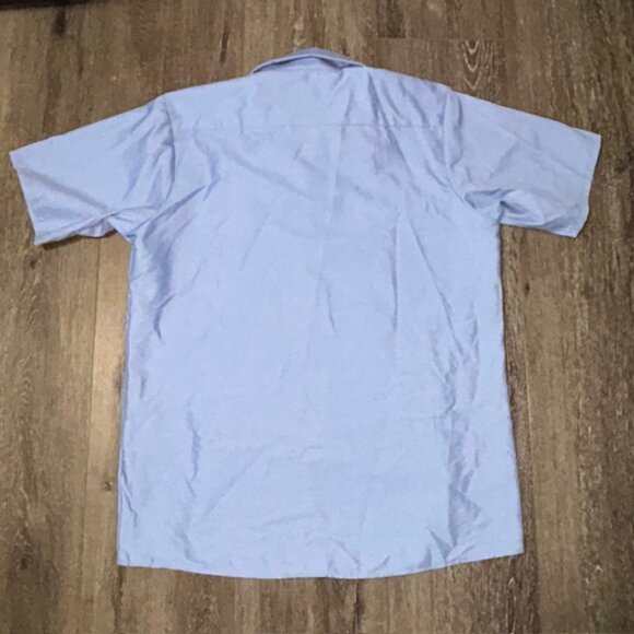 Red Kap Shirt Mens Large Blue Australia Post Patch Mailman Short Sleeve Collared - Picture 4 of 4